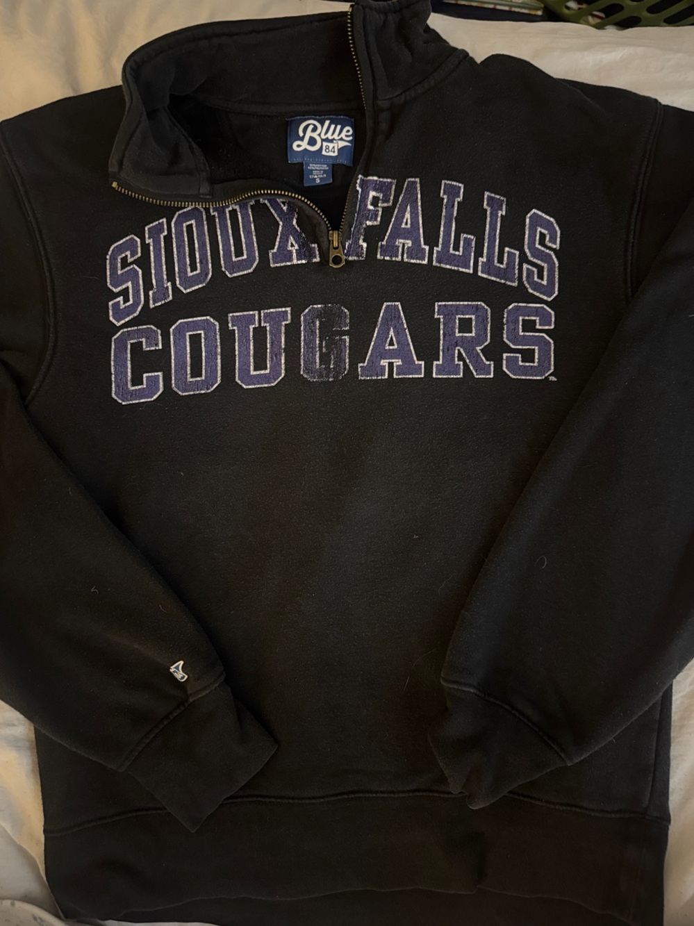 Blue 84 Black Sioux Falls Cougars Half-Zip Pullover